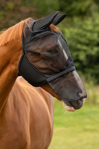 Masque Anti-Mouches M Nez Amovible Noir