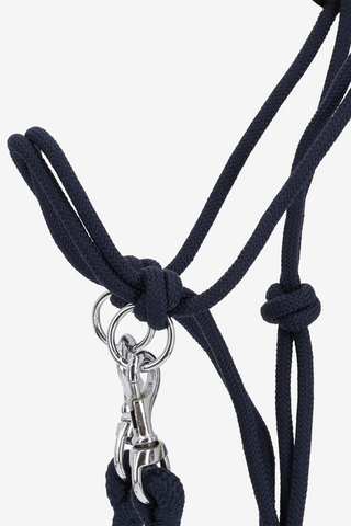 Rope Halter with Rope Rein Navy