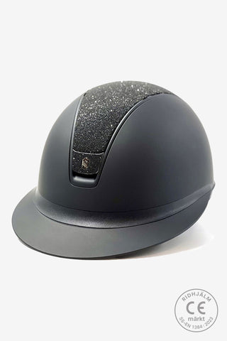 Ridhjälm 2.0 Shadowmatt Miss Shield Crystal Fabric Top + Crystal Blazon Matt Svart