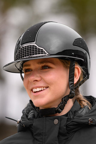 Riding Helmet H24 Lady Spark Black Glossy