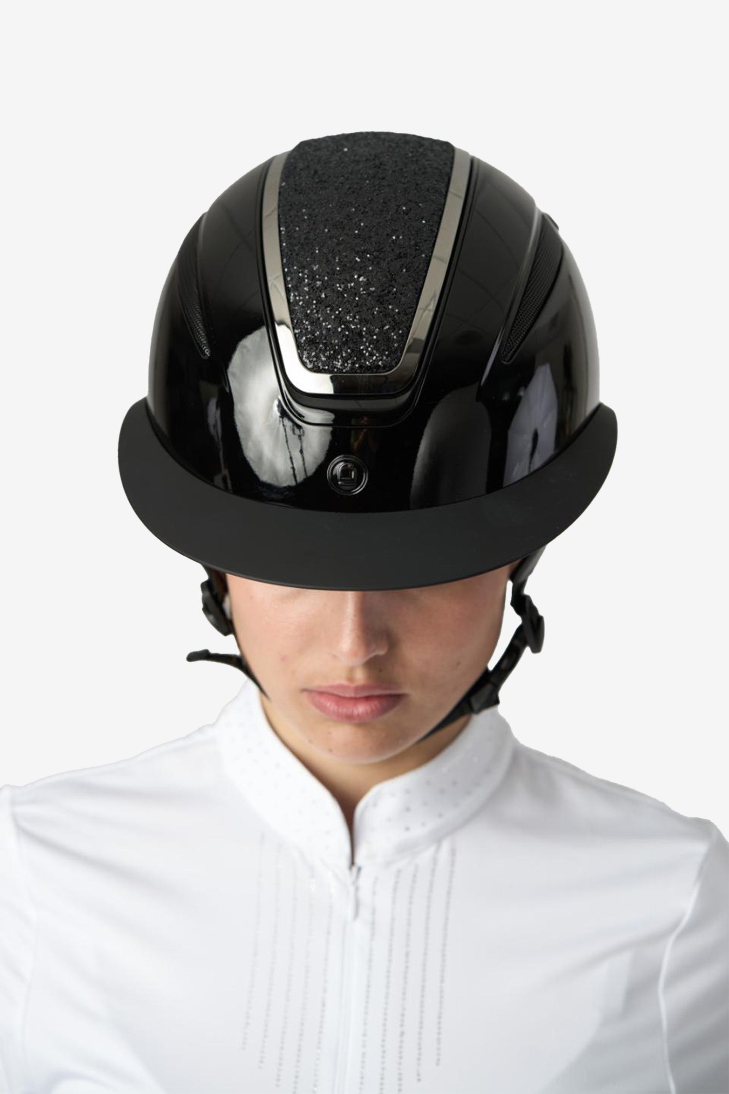 glitzer fahrradhelm Reithelm Mips Guardian Glänzend Starker Glitzer Schwarz – Svensk Ridsport