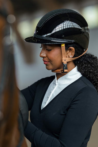 Ridhjälm Vision Mips Star Shiny Svart