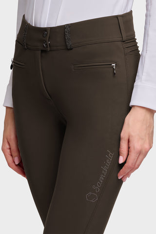 Rijbroek Clara Crystal Fabric Full Grip FW26 Mocha
