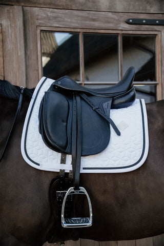 Saddle Pad Glitter Rope White/Black