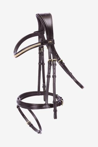 Träns Monza Klinker SP Mörkbrun/Guld