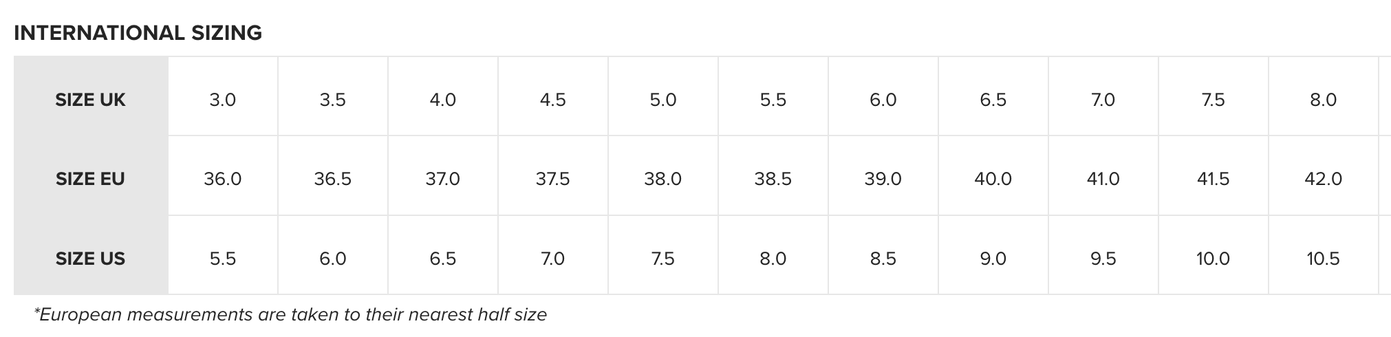 Size Guide