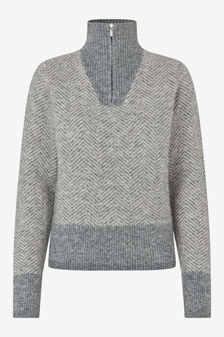 Sweter Dziany KLaudrey Light Grey Melange
