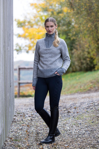 Sweter Dziany KLaudrey Light Grey Melange