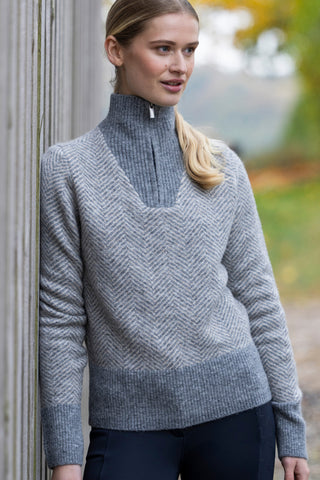 Sweter Dziany KLaudrey Light Grey Melange