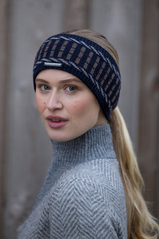Gestricktes Stirnband KLarno Navy