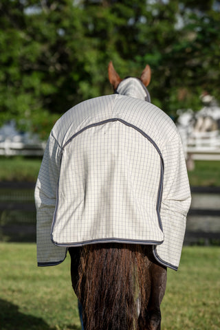 UV Sheet Rambo Optimo with Neck White/Navy Checked