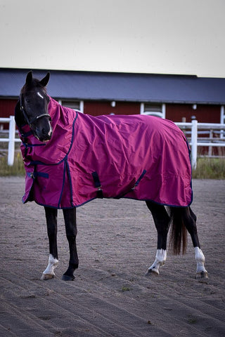 Utetäcke med hals 100g Fuschia/Navy