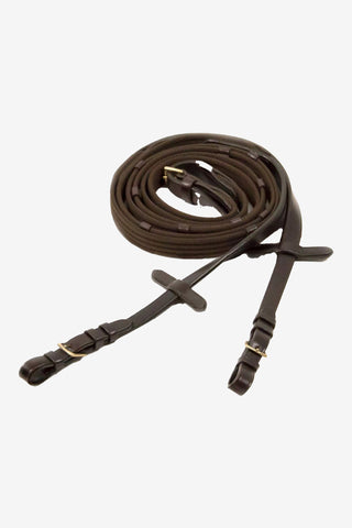 Vävribbstyglar Brun/Guld