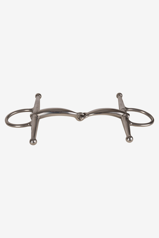 Full Cheek Bit Enkel Gebroken Roestvrij Staal 16mm