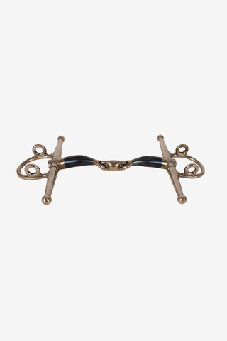 Full Cheek Gag Bit Drievoudig Gebroken Sweet Iron 16mm