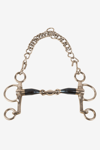 Pelham Bit Drieledig Kort Sweet Iron 16mm