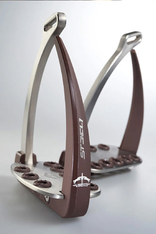 Säkerhetsstigbygel Steel1 Vita Brun/Silver