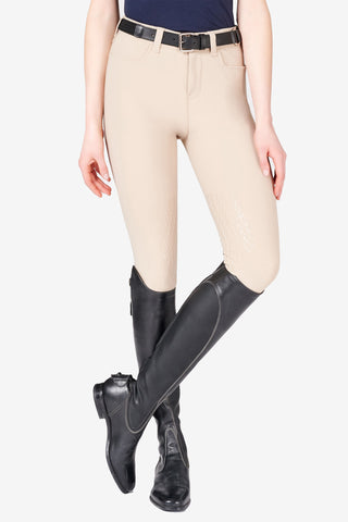 Ridbyxor Syracuse Knä Grip Beige