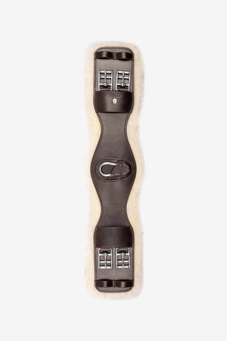 Dressage Girth Leather ECO Wool Brown