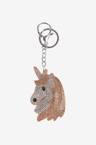 Schlüsselanhänger Einhorn Silber
