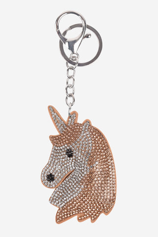 Schlüsselanhänger Einhorn Silber