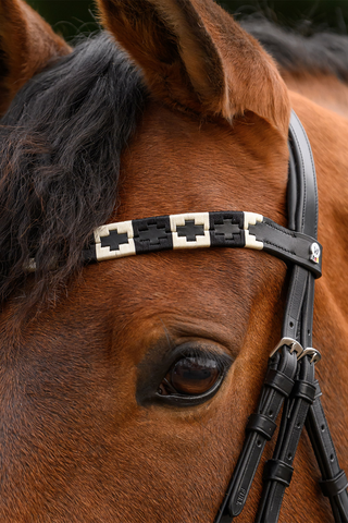 Browband X-Line Polo Black Black/Beige