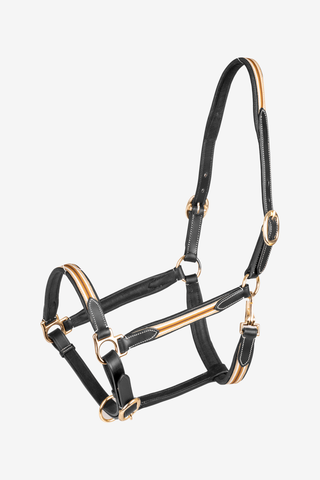 WH X-Line Oxford Leather Halter Black/Beige