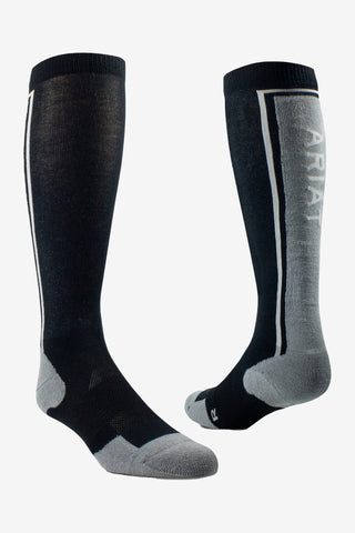Winter Riding Socks Slimline Black/Grey