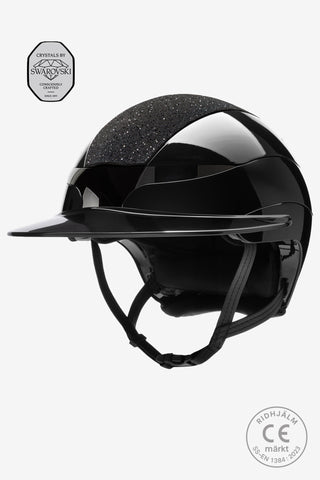 Ridhjälm Xanto Swarovski Top Glossy Svart