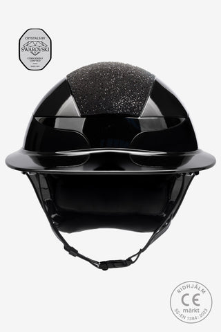 Ridhjälm Xanto Swarovski Top Glossy Svart