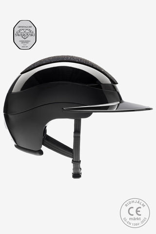 Ridhjälm Xanto Swarovski Top Glossy Svart