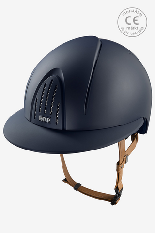 Ridhjälm Smart NOVA Matt Polo Beige Strap Blå