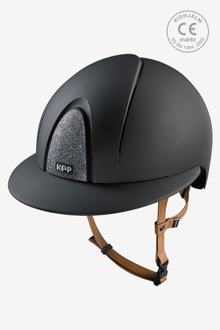 Ridhjälm Smart NOVA Matt Star Polo Beige Strap Svart/Silver