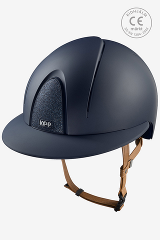 Ridhjälm Smart NOVA Matt Star Polo Beige Strap Blå/Blå