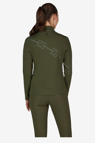 Eskadron Tröja Half-Zip Heritage 26/27 Deep Moss på modell bakifrån