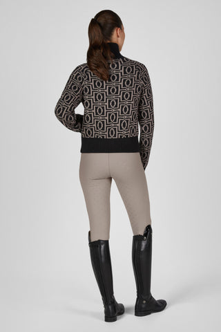 Eskadron Kofta Knit-Zip Heritage 26/27 Black på modell bakifrån