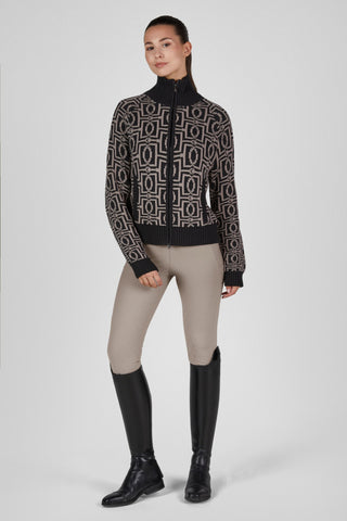 Eskadron Kofta Knit-Zip Heritage 26/27 Black på modell framifrån
