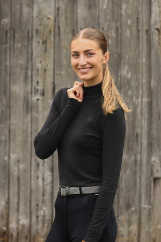 KLAbigail Polo Sweter Dziany Czarny