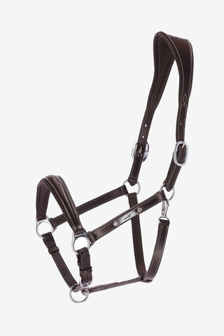 Lädergrimma Frisco Mörkbrun/Cream/Silver