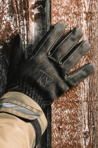 Ridhandskar Läder Svart