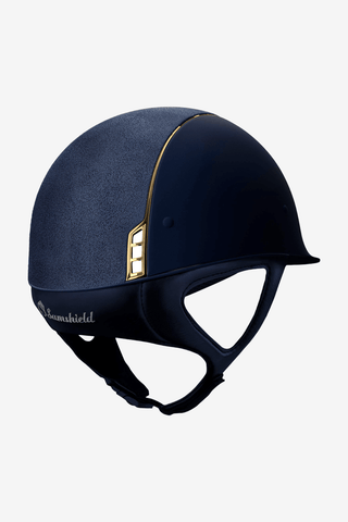 Samshield Shadowmatt  Alcantara Top Guld Trim Dressyr